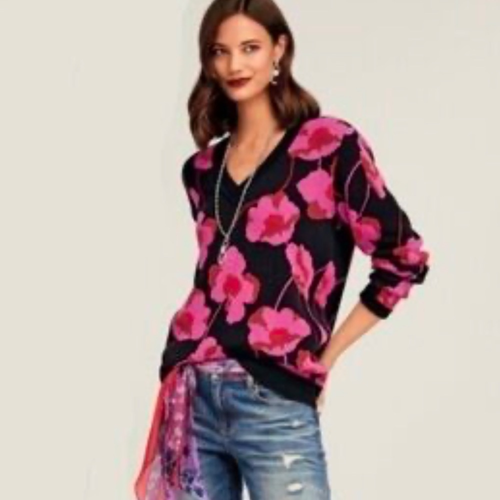 Cabi Style 4102 Floral Rococo Pullover Sz. Small